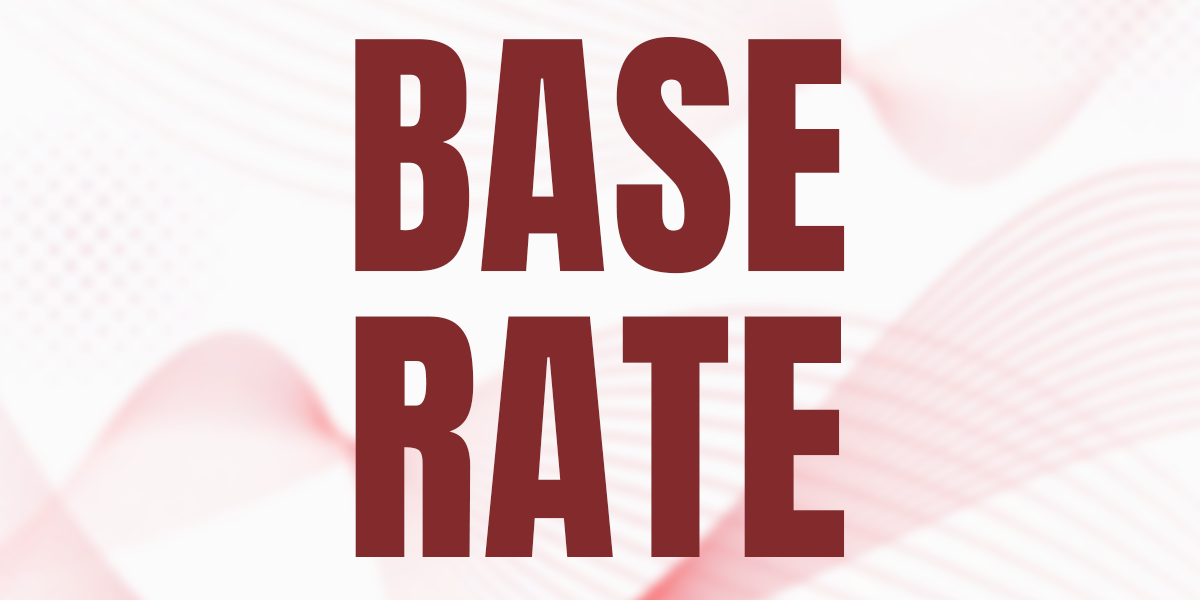 Base rate written in center